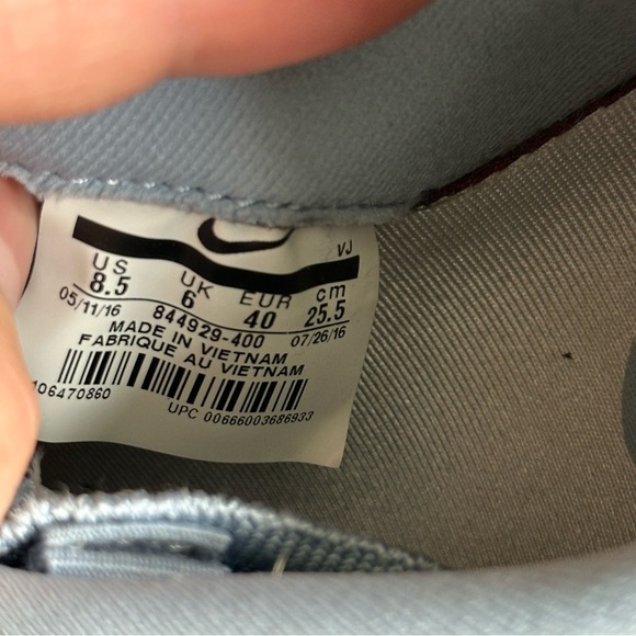 PREOWNED NIKE WOMENS ROSHE TWO FLY KNIT RUNNING SNEAKERS BLUE RIBBED SIZE 8.5 - Picture 3 of 9